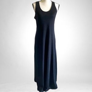BLACK SLEEVELESS RACER BACK MAXI DRESS